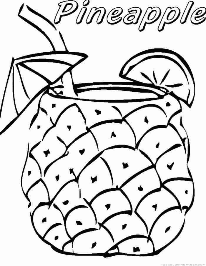 Free Coloring Pages Printable Pineapple Quote