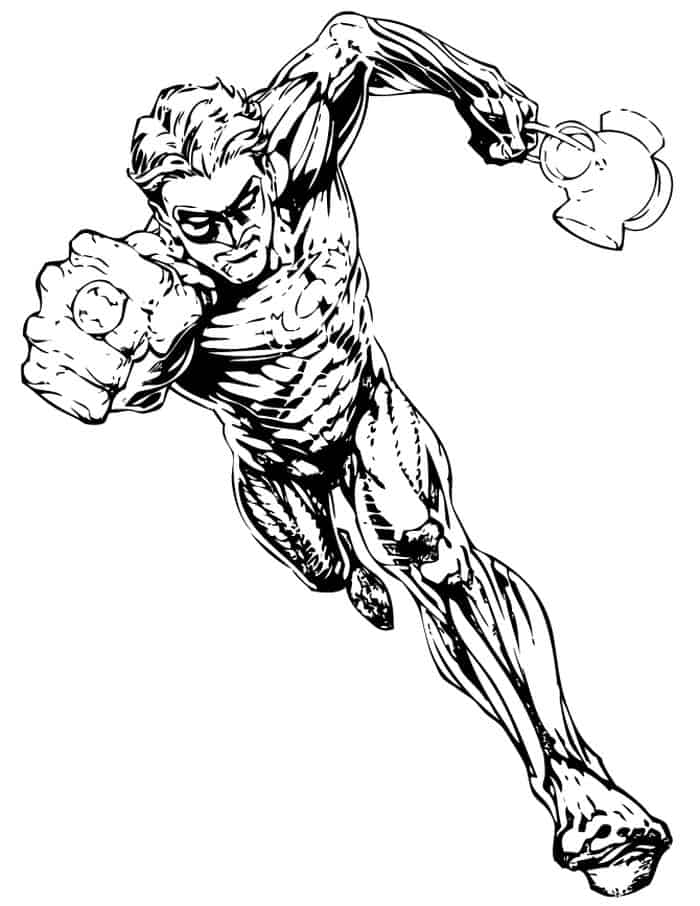 Free Green Lantern Coloring Pages