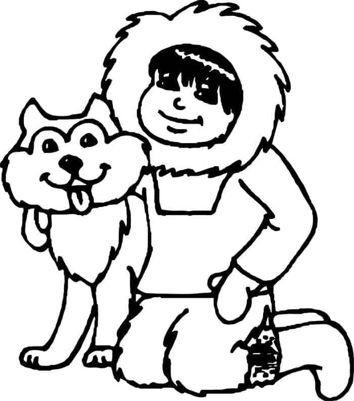 Free Husky Dog Birthday Coloring Pages