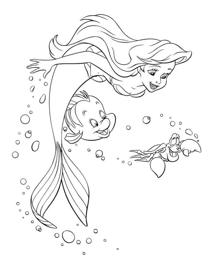Free Little Mermaid Coloring Pages
