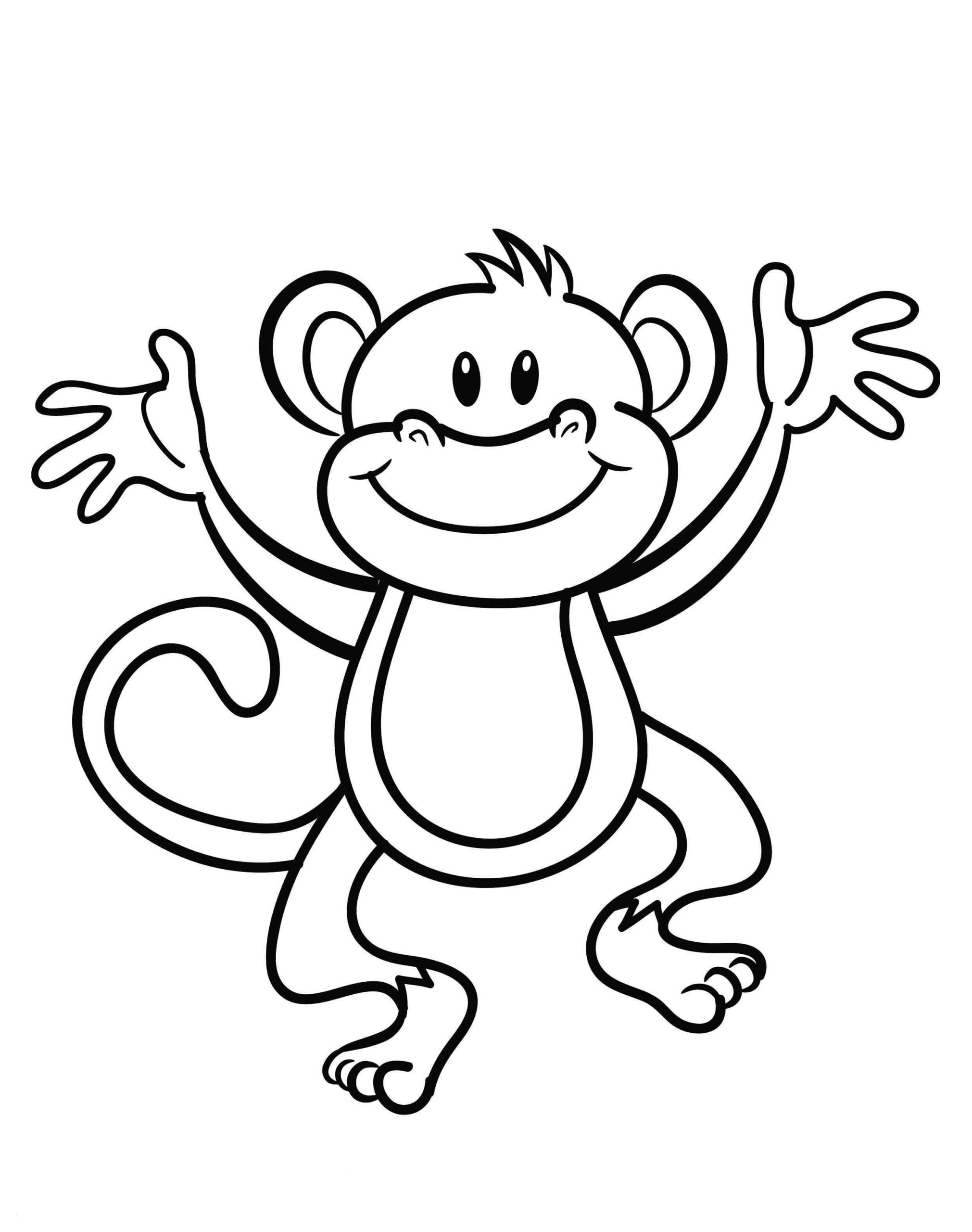 Free Monkey Coloring Page Printable