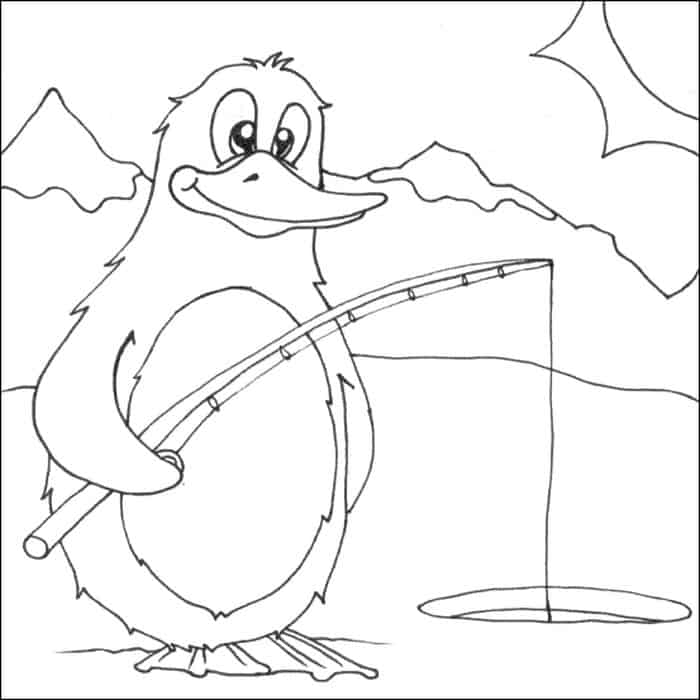 Funny Penguin Coloring Pages