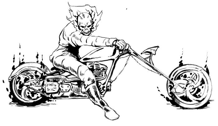 Ghost Rider 3 Coloring Pages