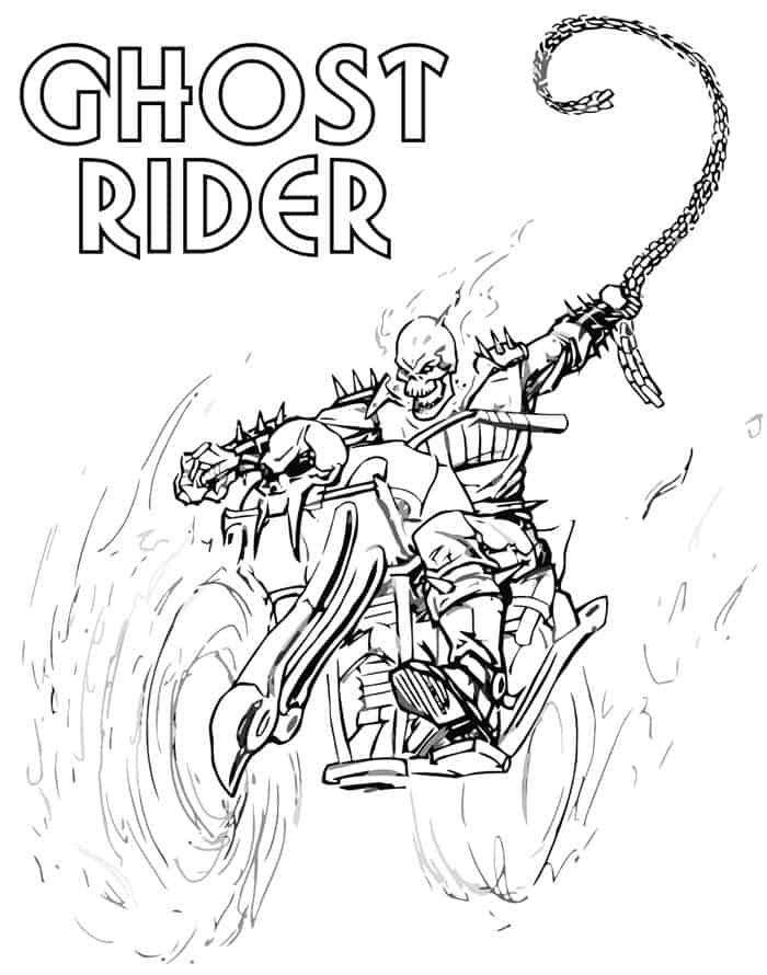 Ghost Rider Coloring Pages Adults Only