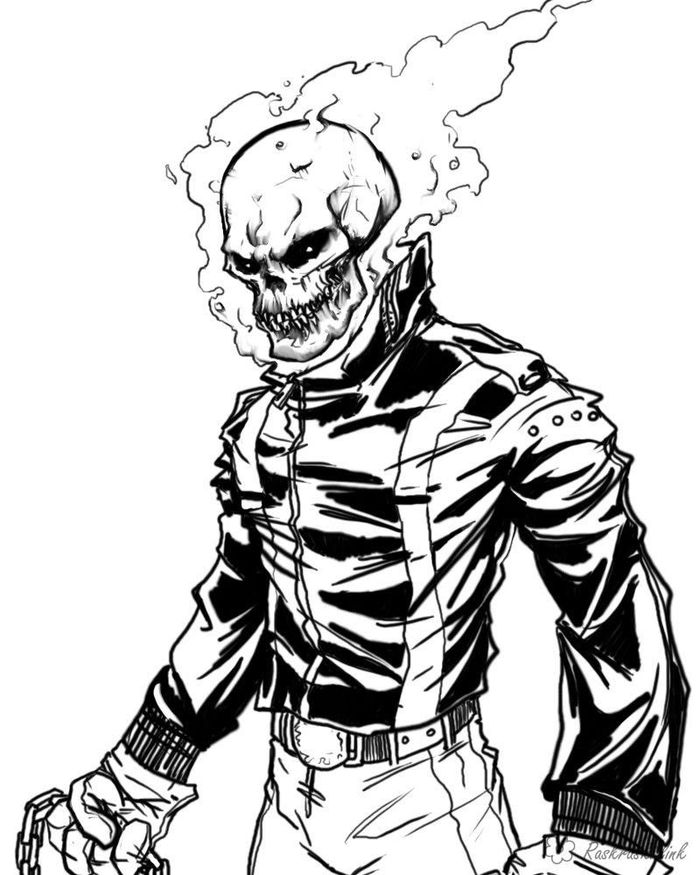 Ghost Rider Coloring Pagestrackidsp 006