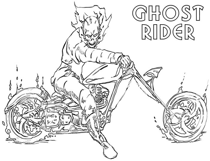 Ghost Rider Grundy Coloring Pages