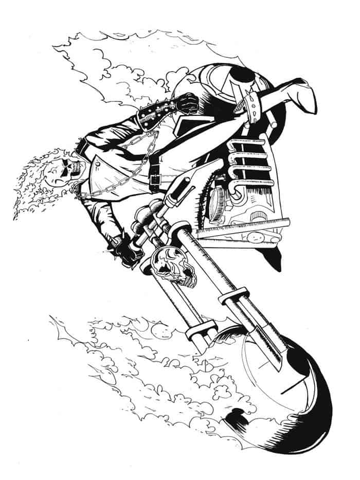Ghost Rider Robbie Reyes Coloring Pages