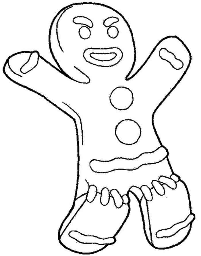 Gingerbread Man Coloring Pages Shrek