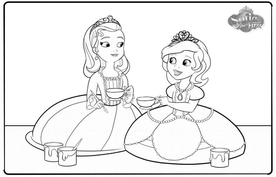 Girl Coloring Pages Sofia The First
