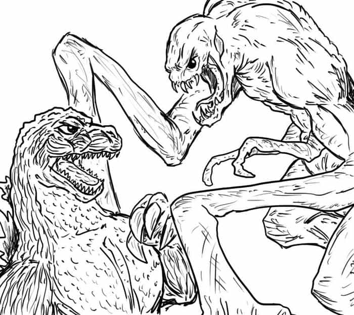 Godzilla 2001 Coloring Pages Free Online