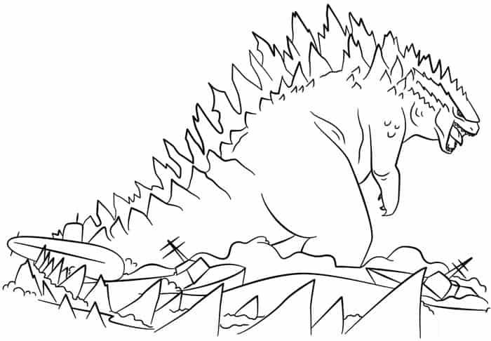 Godzilla Coloring Pages 2014