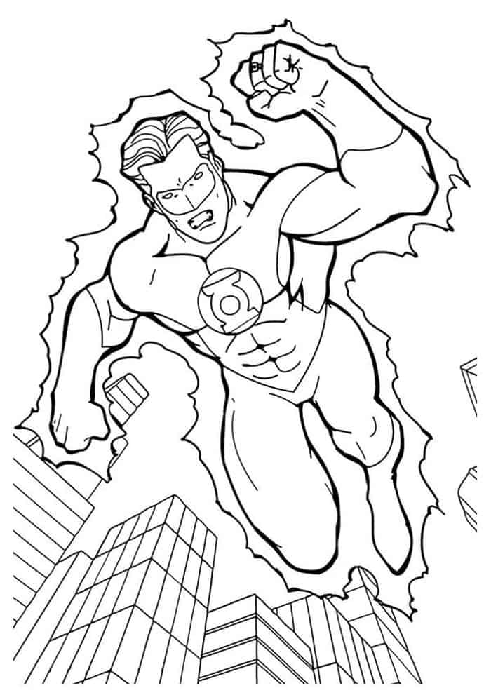 Green Lantern Coloring Pages Online