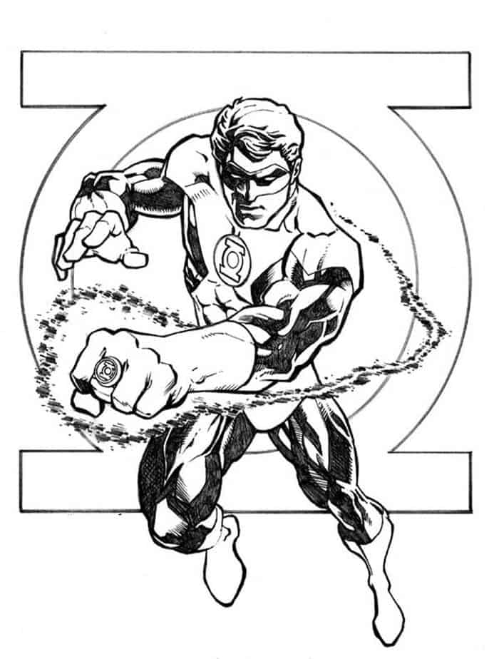 Green Lantern Coloring Pages Printable