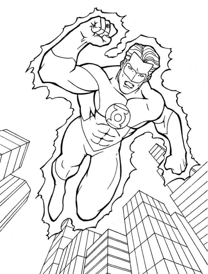 Green Lantern Comis Coloring Pages