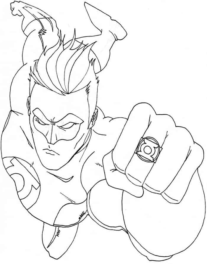 Green Lantern Ring Coloring Pages