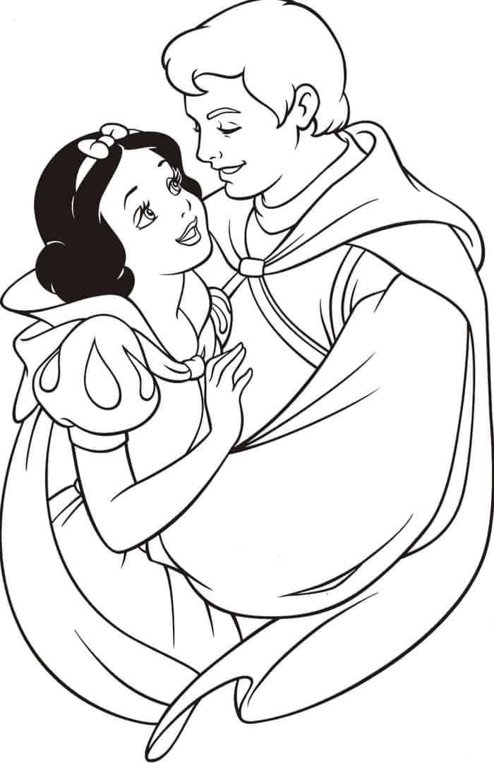 Happy Ever After Snow White Coloring Pages