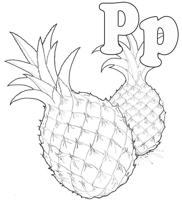 Hard Pineapple Coloring Pages