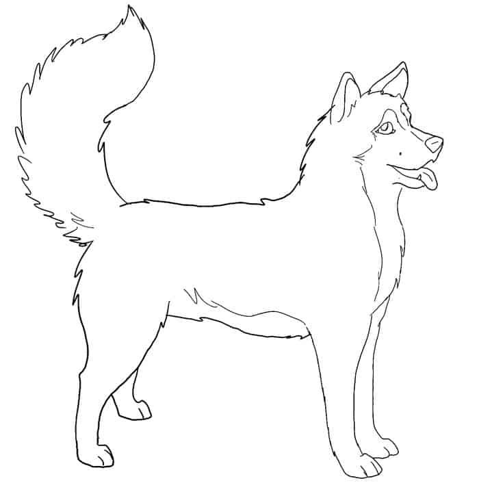 Hard Wolves And Husky Coloring Pages Free