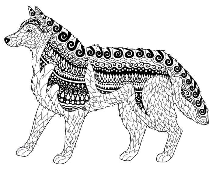 Husky Abstract Coloring Pages