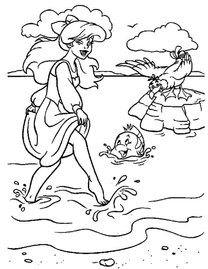 Little Mermaid Earth Coloring Pages