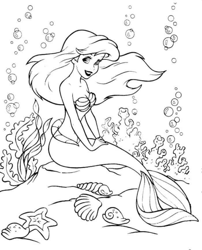 Little Mermaid Free Coloring Pages