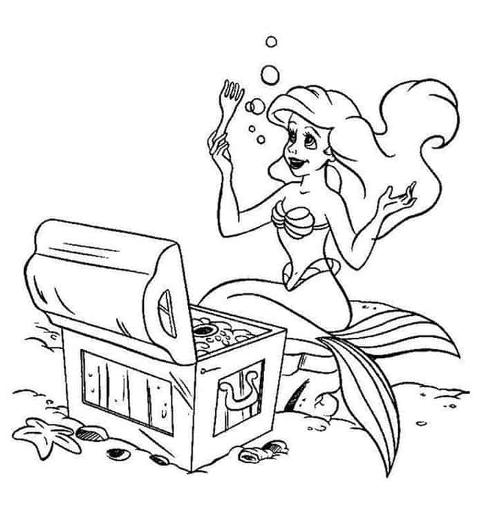 Little Mermaid Halloween Coloring Pages