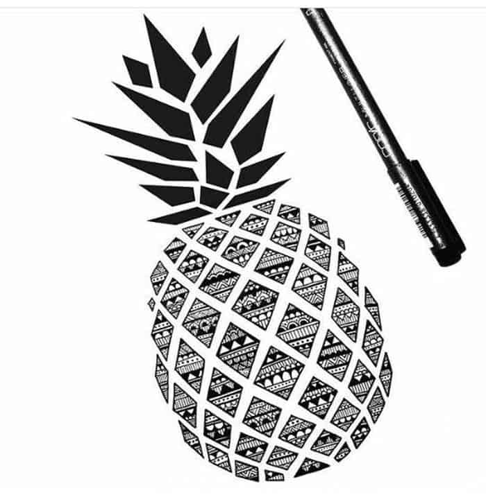 Mandala Pineapple Coloring Pages