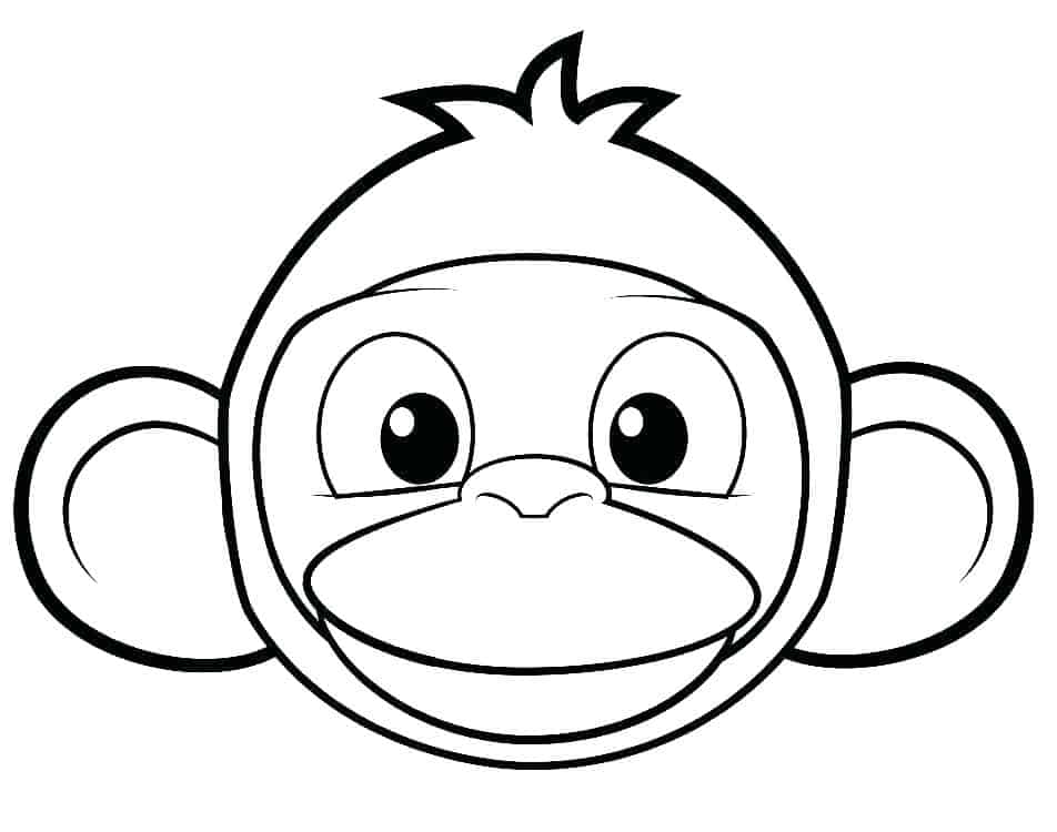 Monkey Face Coloring Pages