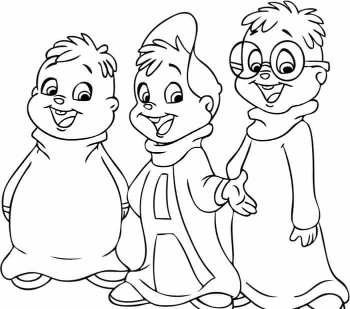 Nickelodeon Alvin And The Chipmunks Coloring Pages