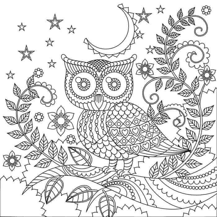 Owl Abstract Coloring Pages