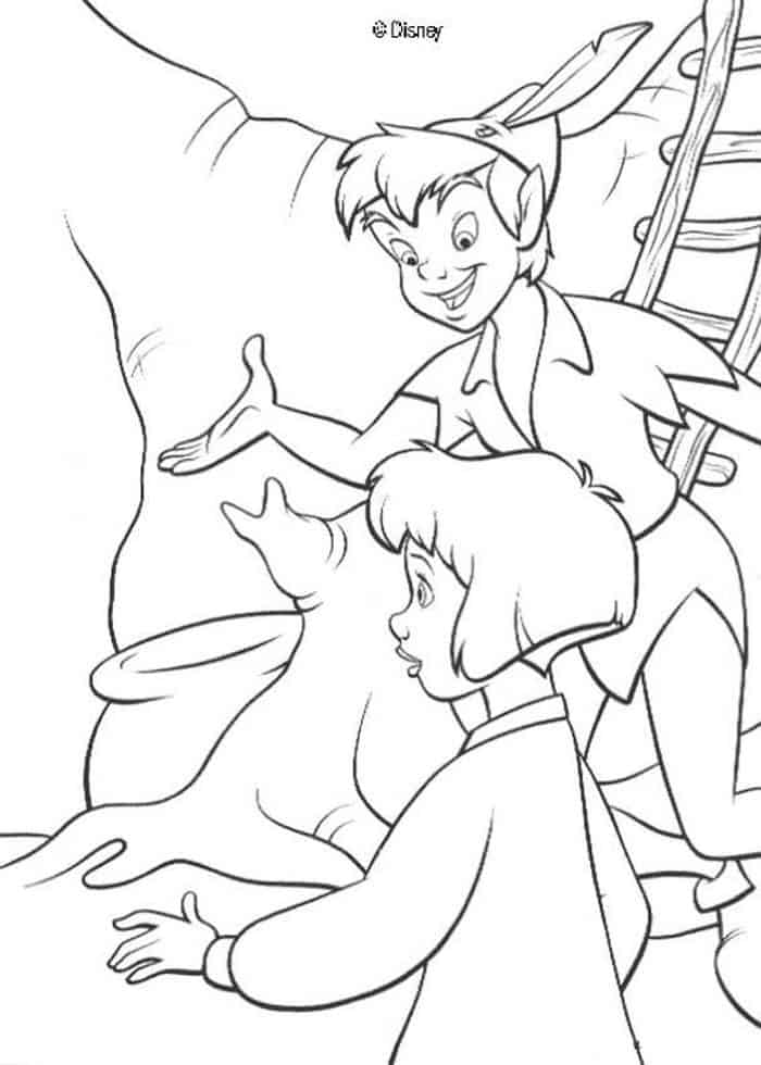 Peter Pan And Jane Coloring Pages