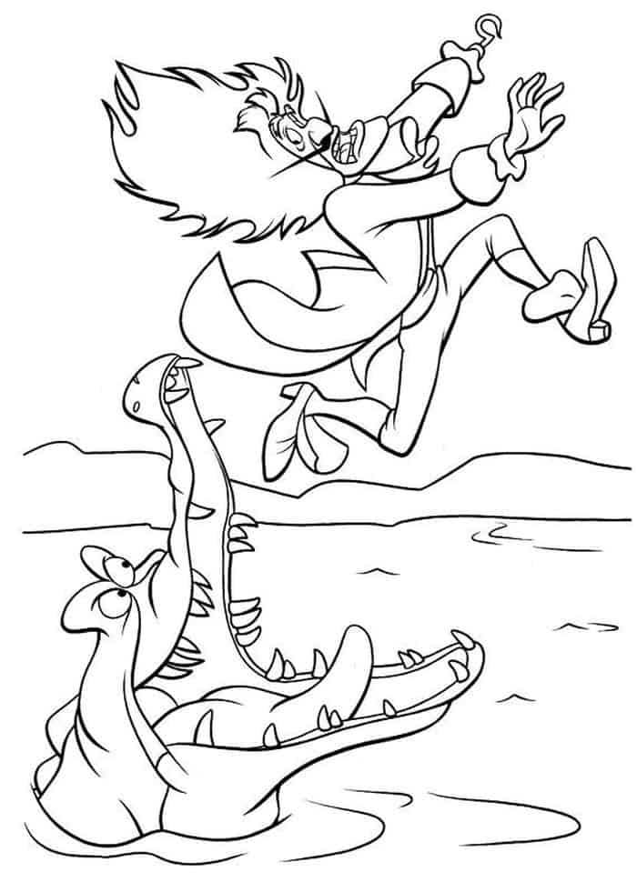 Peter Pan Captain Hook Coloring Pages