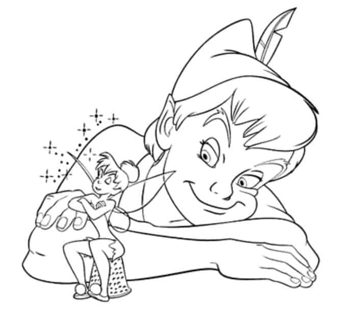 Peter Pan Made At Tinker Bell Coloring Pages