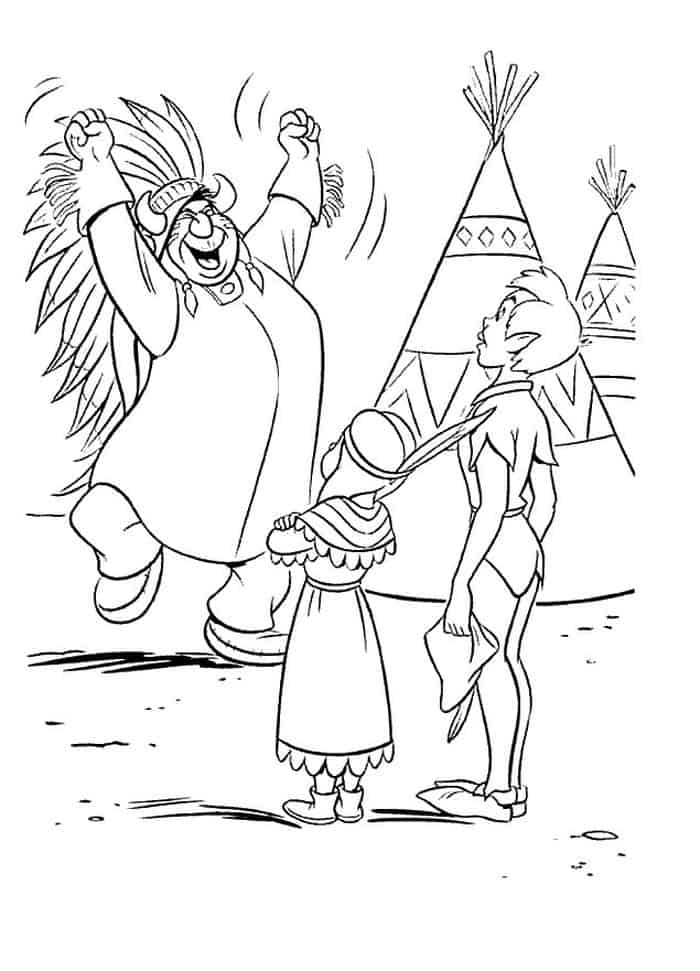 Peter Pan Tiger Lily Coloring Pages