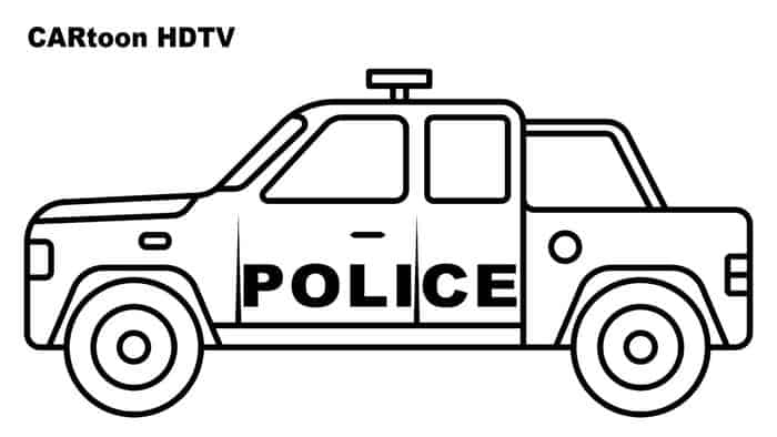 Police Truck Coloring Pages