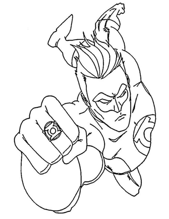 Printable Green Lantern Coloring Pages