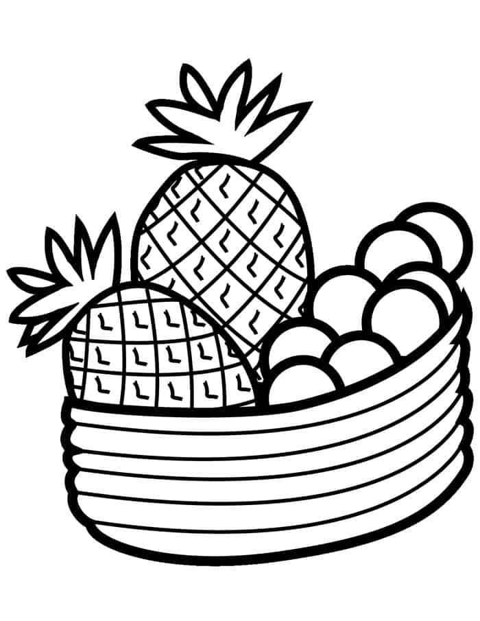 Printable Pineapple Coloring Pages