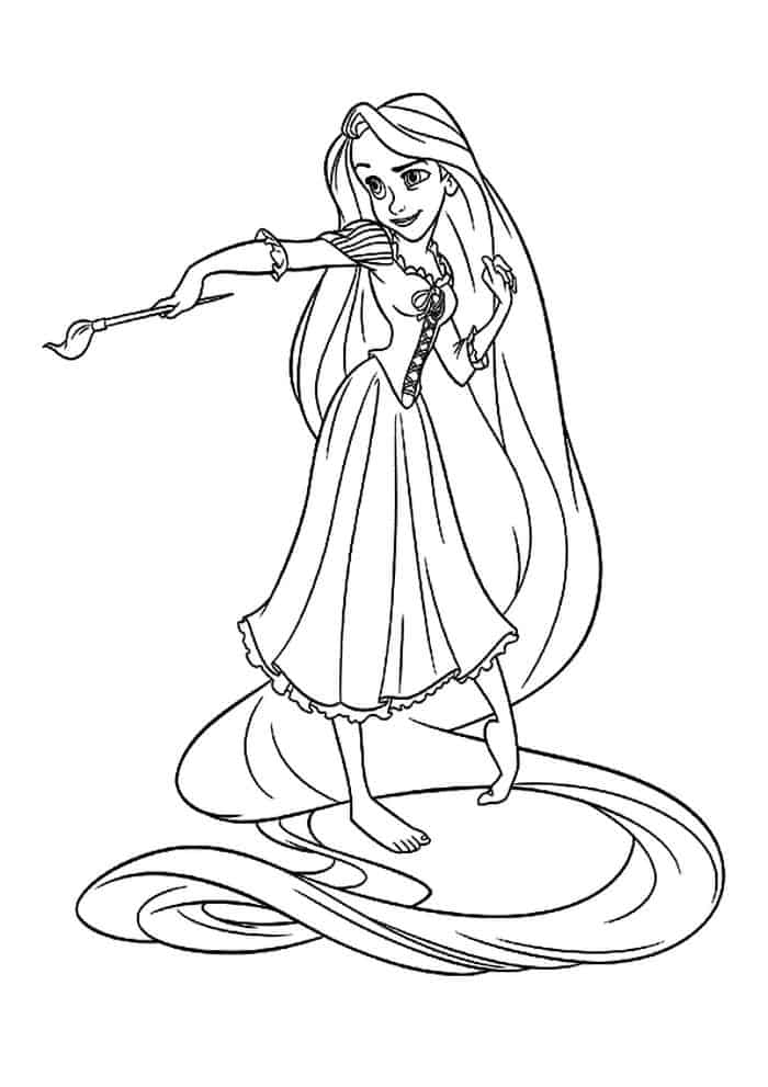 Rapunzel Tangled Coloring Pages Printable