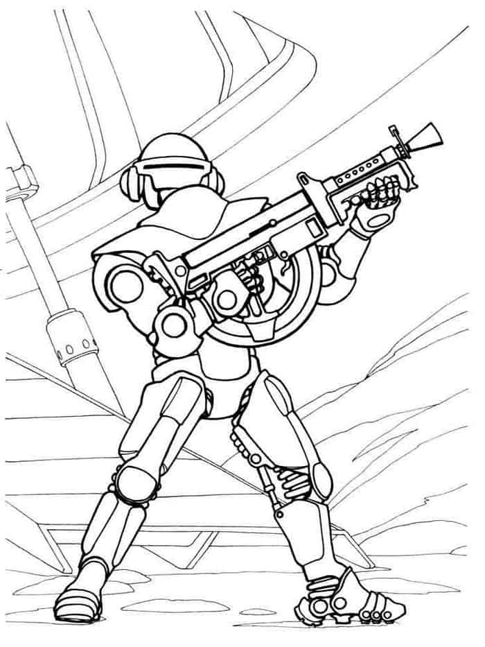 Robot Coloring Pages For Adults