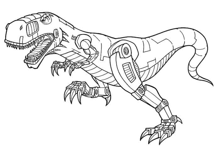 Robot Dinosaur Coloring Pages
