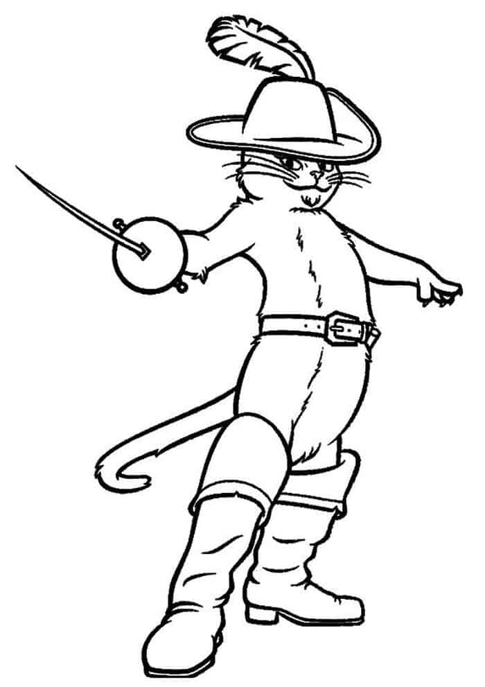 Shrek Puss In Boots Coloring Pages