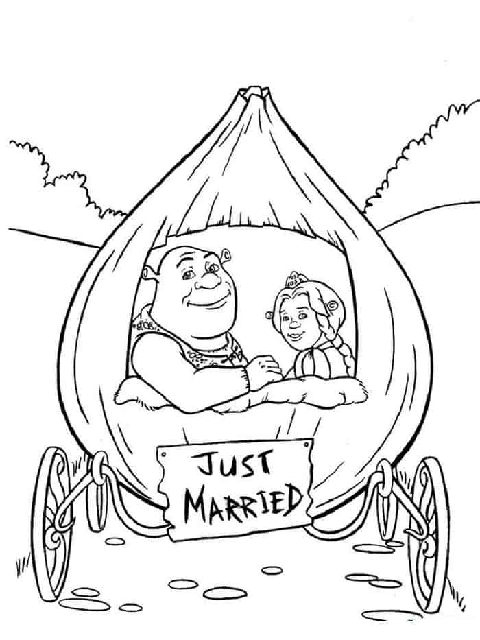 Shrek Wedding Coloring Pages