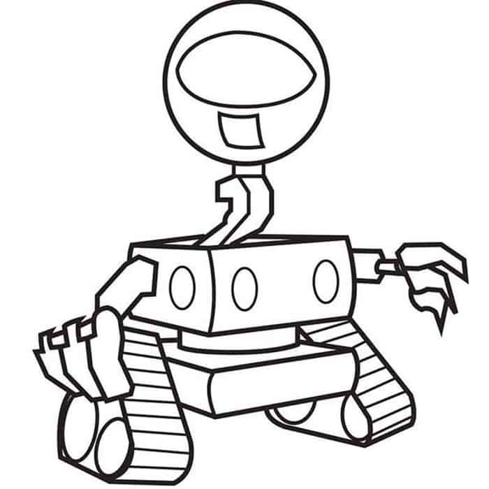 Simple Robot Coloring Pages