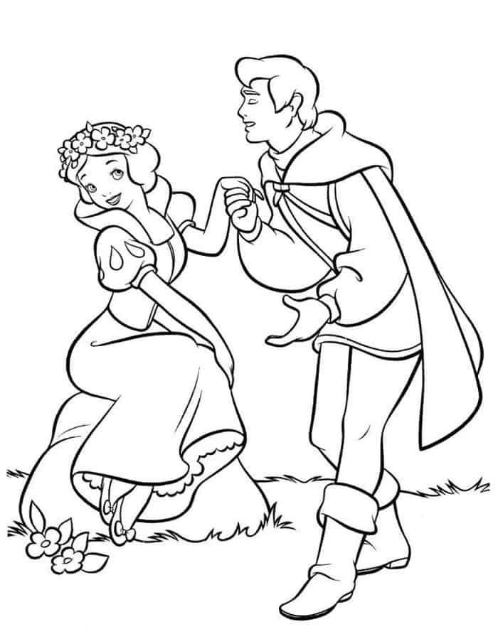 Snow White Coloring Pages For Kids To Print Out