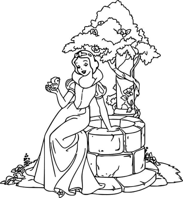 Snow White Trees Coloring Pages