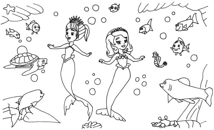 Sofia Mermaid Coloring Pages
