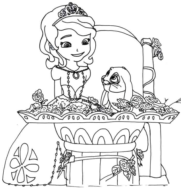 Sofia The First Coloring Pages Free