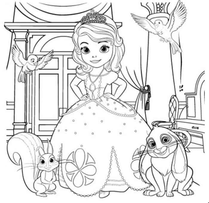 Sofia The First Coloring Pages Printable