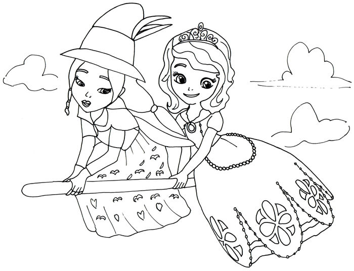 Sofia The First Halloween Coloring Pages