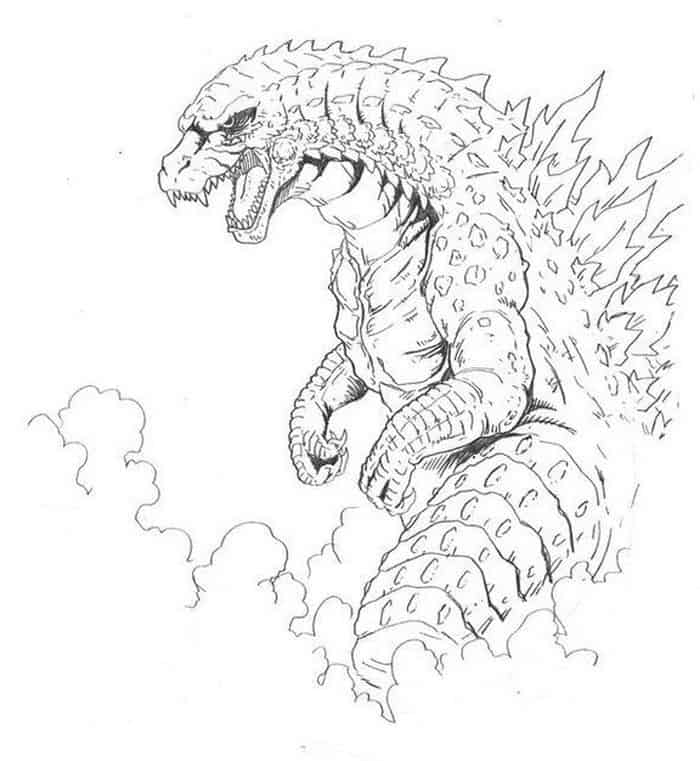 Space Godzilla Coloring Pages